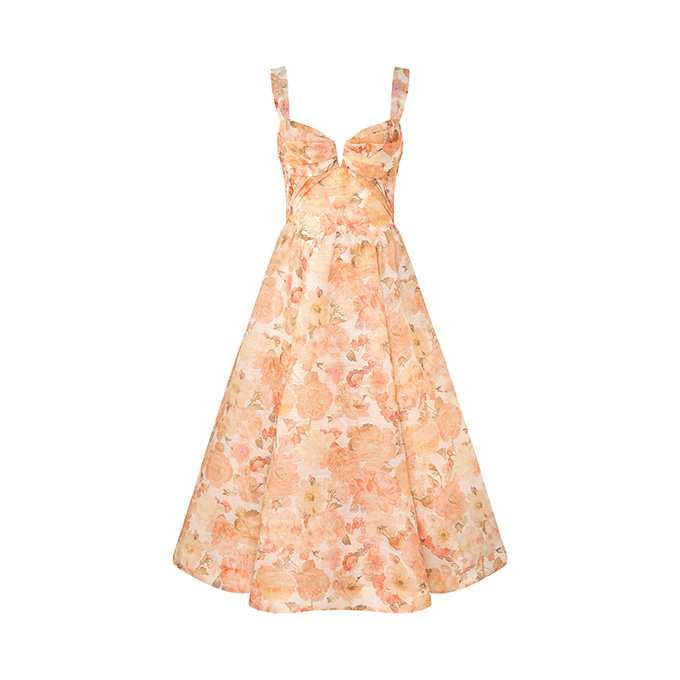 zimmermann rebellion drape midi dress